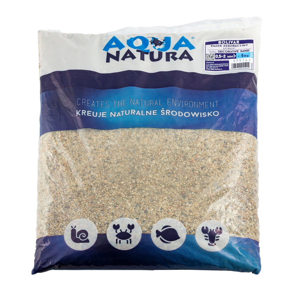 Piasek dekoracyjny do akwarium Naturalny Aqua Natura 0,5-2mm 5kg